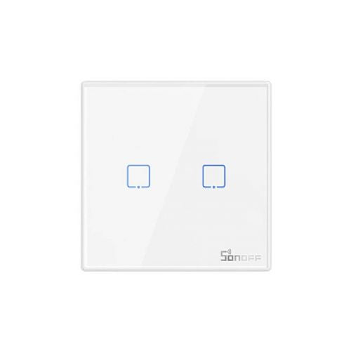 Pametno brezžično stensko stikalo Sonoff T2EU2C-RF 433MHz (2-kanalno)