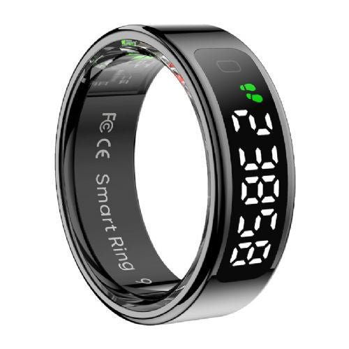 Colmi R12 Smart Ring 17.9 mm black, LED display, heart rate, SpO₂, water resistance, gesture control (OPEN PACKAGING)