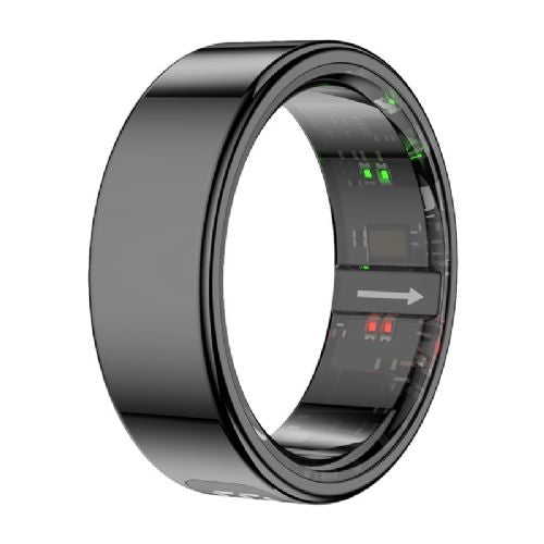 Colmi R12 Smart Ring 17.9 mm black, LED display, heart rate, SpO₂, water resistance, gesture control (OPEN PACKAGING)