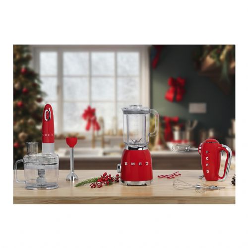 Smeg HMF01RDEU hand blender retro design, 9 speeds, turbo button, built-in display, 250 W, red