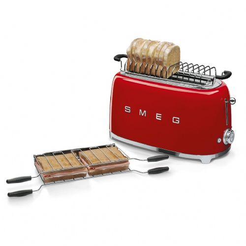 Opekač kruha SMEG TSF02RDEU za 4 rezine, rdeč