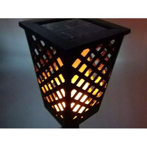 Solar garden floor LED lamp with burning tribe effect 107cm