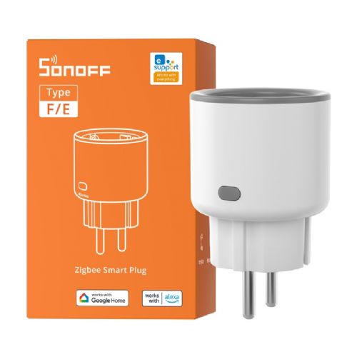 Sonoff S60ZBTPF ZigBee smart socket, 16A, power measurement, type F, white