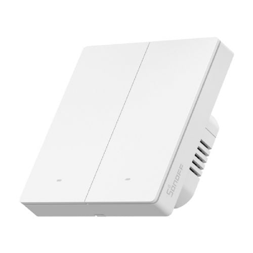 Pametno stensko stikalo Sonoff ZBM5-2C-86W, 2-kanalno, na dotik, Zigbee 3.0, združljivo z Alexa/Google Home, belo
