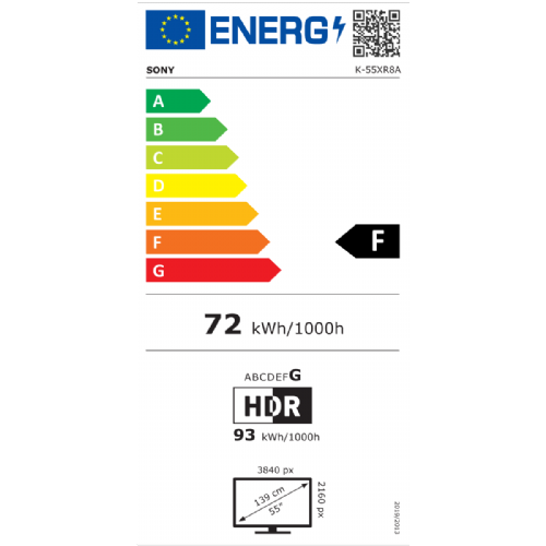 Televizor Sony Bravia 8 XR80AP 55-palčni OLED 4K, HDR Dolby Vision, XR Triluminos Pro, Acoustic Surface Audio+, Smart TV