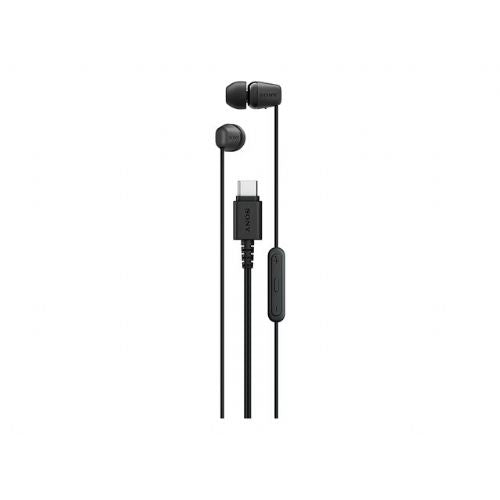 Slušalke Sony IER-EX15C v-ušesu, USB-C, mikrofon, stereo zvok, črne