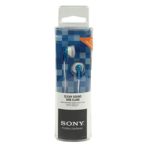 Slušalke Sony MDR-E9LPL modre barve, v ušesu, žične, 13,5 mm neodimski magnet, 1,2 m kabel