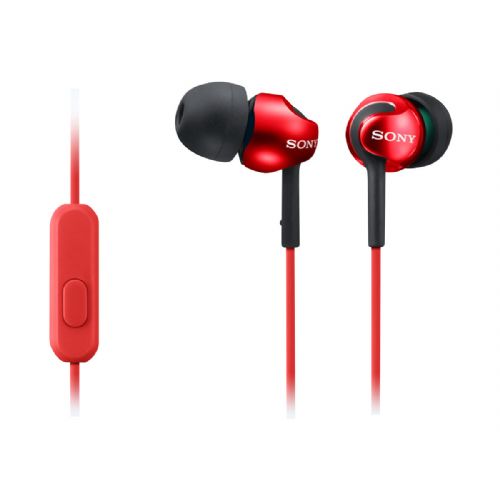 SONY MDREX110APR.CE7 wired in-ear headphones with microphone, Red