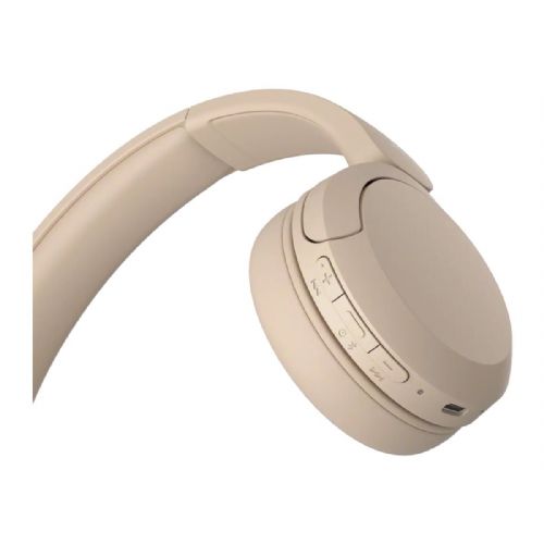 SONY WH-CH520 slušalke na ušesa z mikrofonom, brezžične Bluetooth, v barvi beige