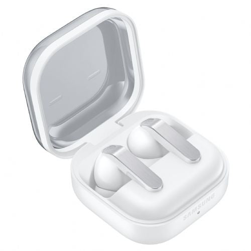 Soundbar Samsung Galaxy Buds 4 Pro bele, aktivno odpravljanje šuma, Bluetooth, mikrofon, 7 ur delovanja
