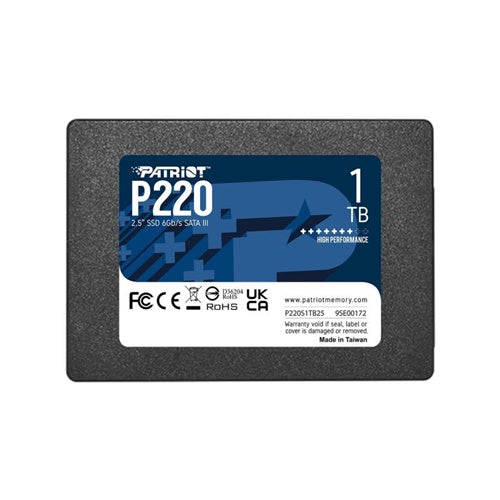 SSD disk Patriot P220 1 TB, SATA III 6 Gb/s, 2,5"