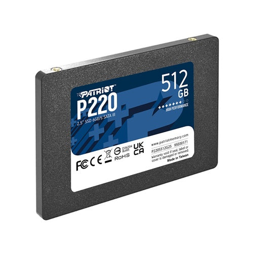 SSD disk Patriot P220 512 GB, SATA III 6 Gb/s, 2,5"