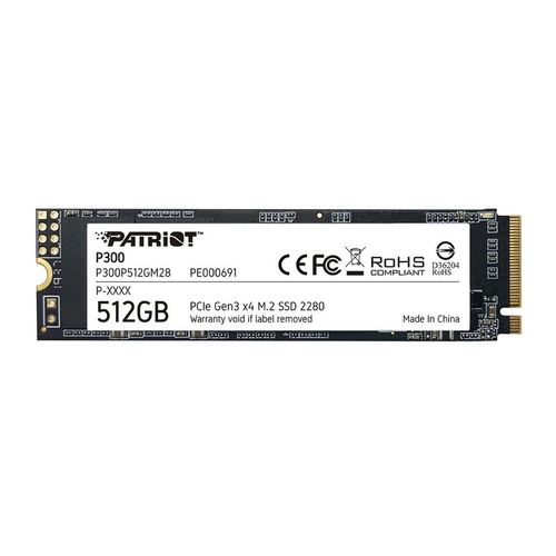 SSD Patriot P300 512 GB (PCIe 3.0 x4, NVMe 1.3, M.2 2280)