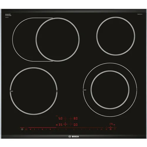 Steklokeramična kuhalna plošča Bosch PKN675DP1D, Serija 8, črna