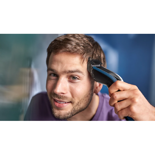 Philips HC5612/15 cordless/corded hair clipper, 28 settings, up to 80 min of operation, wet use, blue