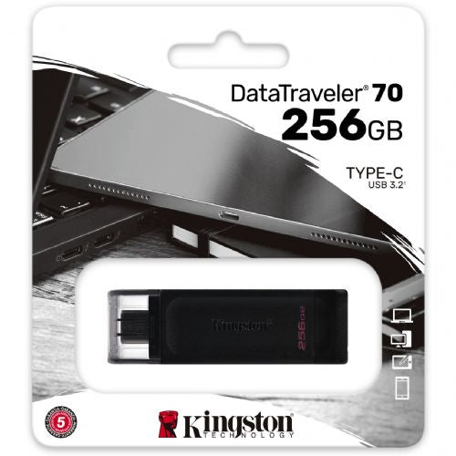 USB-ključ 256 GB Kingston DataTraveler DT70 USB-C 3.2 v maloprodaji