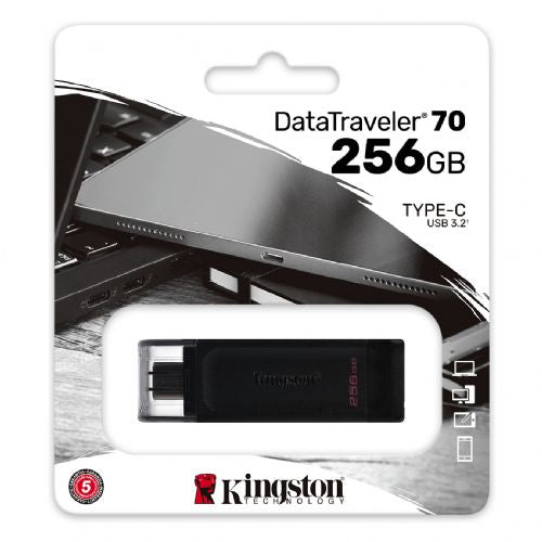 USB-ključ 256 GB Kingston DataTraveler DT70 USB-C 3.2 v maloprodaji