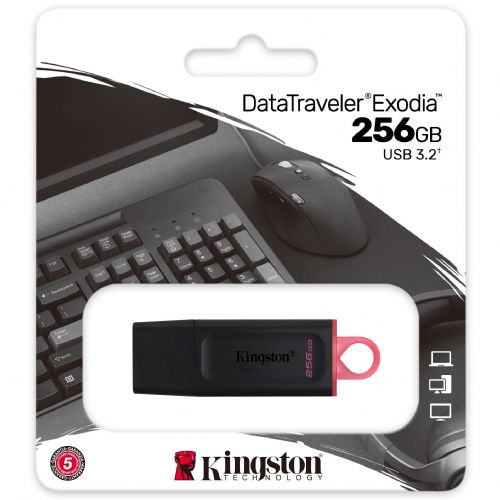 USB ključ 256GB USB 3.2 Kingston DataTraveler Exodia black/pink