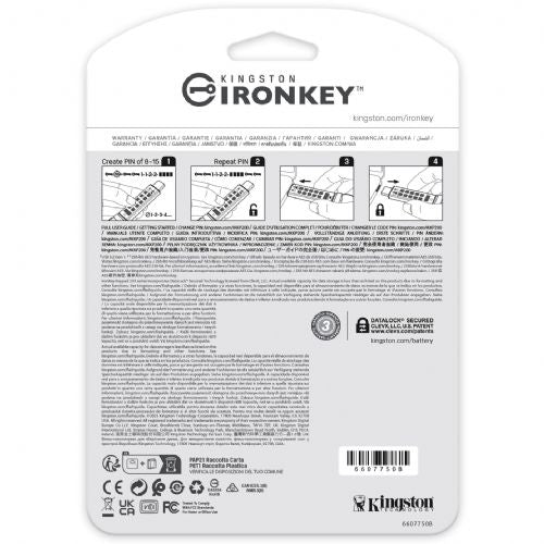 USB-ključ 512GB Kingston IronKey Keypad 200C AES-256 USB-C maloprodaja