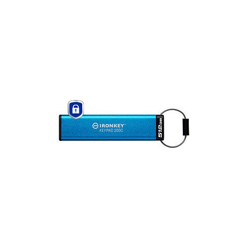 USB-ključ 512GB Kingston IronKey Keypad 200C AES-256 USB-C maloprodaja