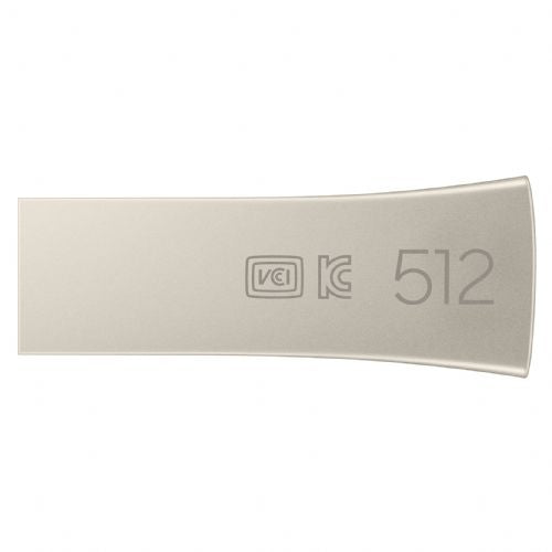 USB 512GB Samsung BAR Plus srebrn, USB 3.1, 400 MB/s, kovinsko ohišje, vodoodporen
