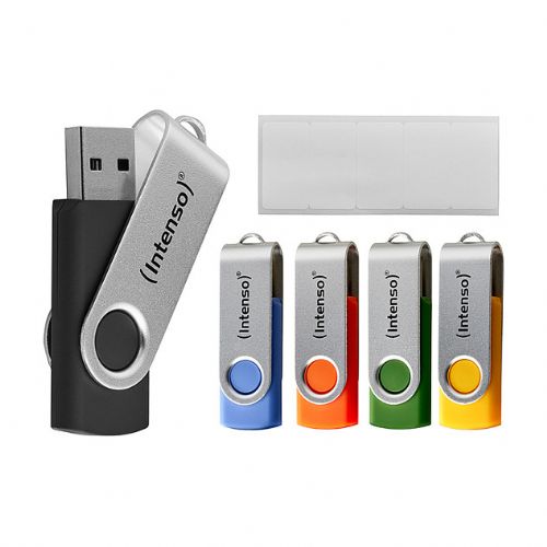USB ključek STICK Intenso Office Line 256 GB, 3.2, večpakiranje x 5, polnilo