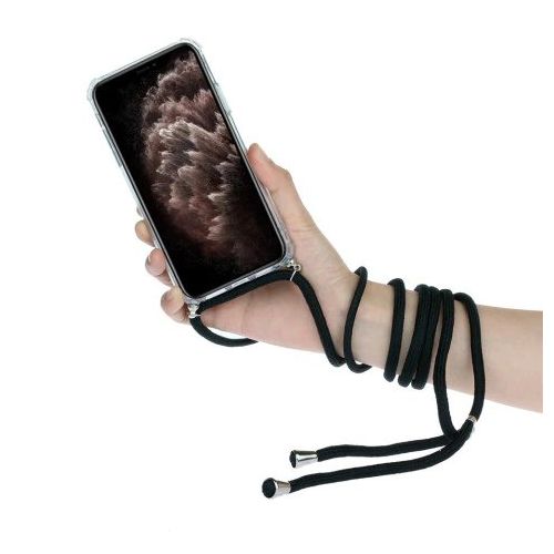 Storm silicone case with lanyard for iPhone 12 / 12 Pro - pink