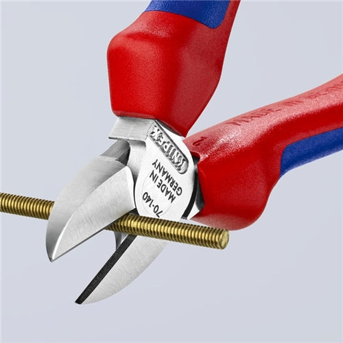 Knipex 70 05 140 side-cutting pliers (red/blue, length 140 mm)
