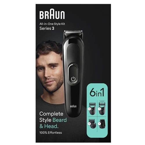 Strižnik Braun All-In-One-Styling-Set 3 (MGK3410), Serija 3, suho britje, nastavkov, črn