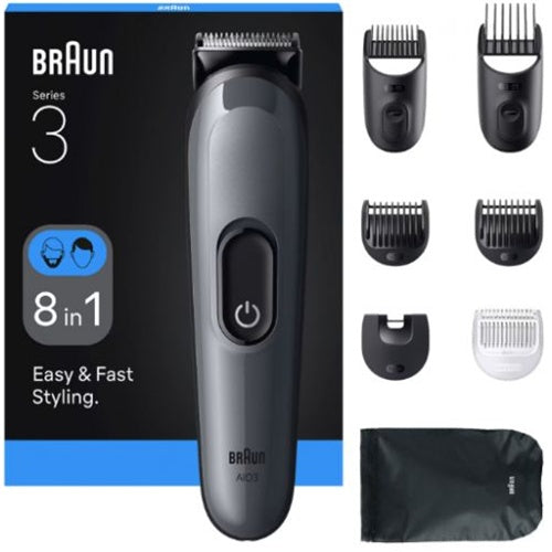 Strižnik za lase Braun Series 3 All-In-One Style Kit AIO3540 (siv)