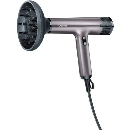 Sušilnik za lase Beurer HC 100, ionizacija, hladen zrak, difuzor za volumen, vijolična/kovina