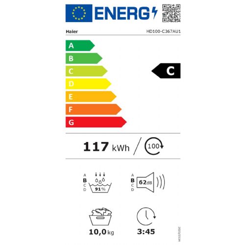 Sušilni stroj HAIER HD100-C367AU1-S, 10 kg, C 31103157