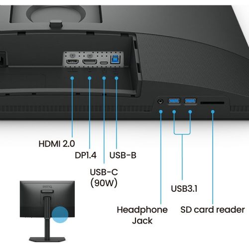 Monitor BenQ SW242Q 60,5 cm (24,1"), 2560 x 1600 WQXGA, 16:10, IPS,400cd/m2, 5ms, črna