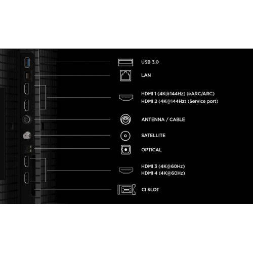 TV TCL 55P8L QD-Mini LED, 4K, 144 Hz, Dolby Vision, Google TV