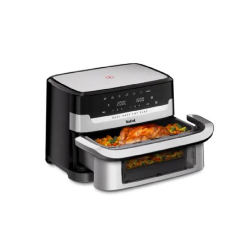 Tefal Dual Flex EY922DE0 hot air fryer, 9 L, 2700 W, digital display, black-gray