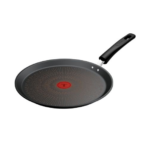 Tefal Excellence G3203932 Pancake Pan, 28 cm, Titanium Anti-Scratch Coating, Thermo-Signal™, Induction