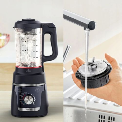 Tefal Blendforce Cook BL5768F0 blender with heater, 1000 W, 1.5 l, 5 programs, glass jug, black