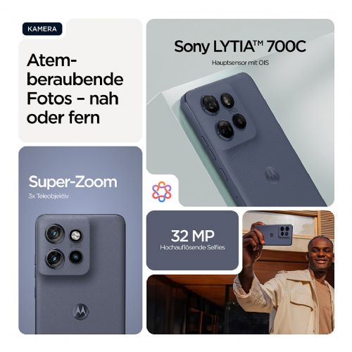 Pametni telefon Motorola Edge 60 Neo 12GB/256GB, siva, 6,36" P-OLED 120Hz, 50MP kamera, 5000mAh, IP68