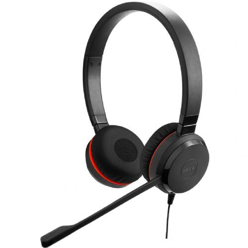 Telefonske slušalke Jabra Evolve 20 SE (črne, UC, USB-C in USB-A, stereo)