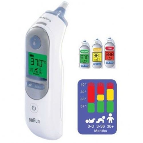 Braun IRT6520 ThermoScan 7 thermometer, ear, LED display, white, memory function, suitable for newborns