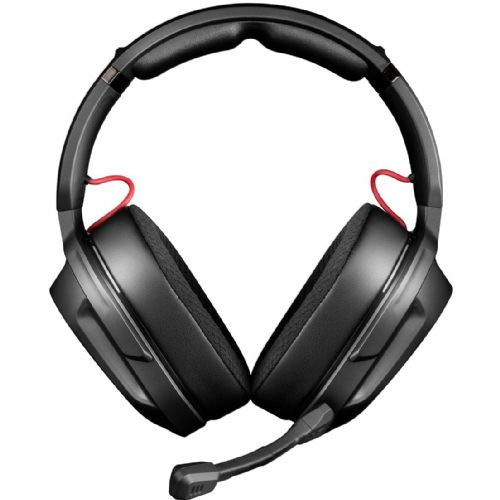 Slušalke Teufel CAGE PRO brezžične Bluetooth igralne z naglavnim ovratnikom, nočno črne barve