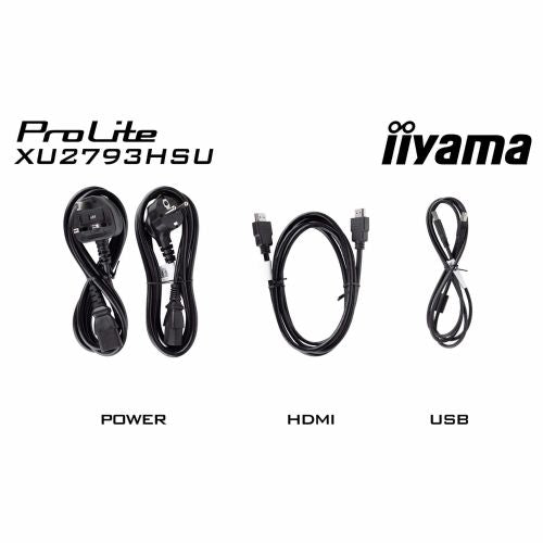 Monitor Iiyama ProLite XU2793HSU TFT, 68,6 cm (27"), 1080 x 1920, FHD, 16:9, IPS, 300 cd/m2, 1 ms, črna