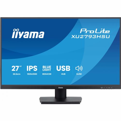 Monitor Iiyama ProLite XU2793HSU TFT, 68,6 cm (27"), 1080 x 1920, FHD, 16:9, IPS, 300 cd/m2, 1 ms, črna