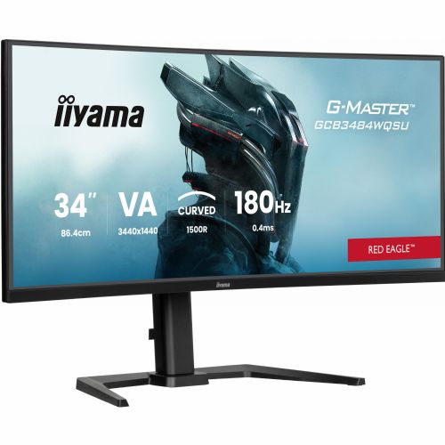 Monitor Iiyama G-Master GCB3484WQSU, 86,4 cm (34"), 3440 x 1440, 21:9, VA, 500 cd/m2, 0,4ms, črna