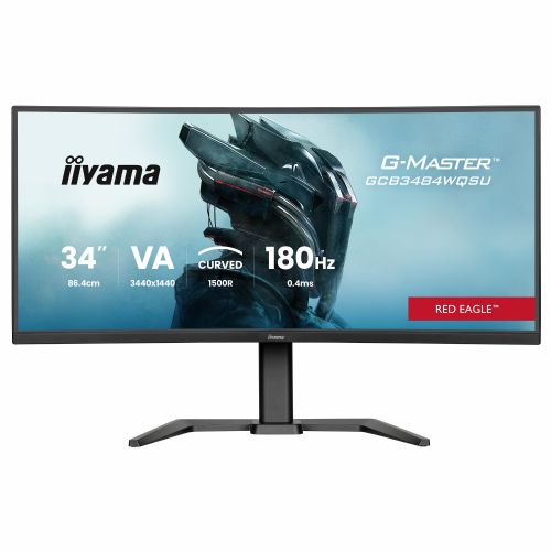 Monitor Iiyama G-Master GCB3484WQSU, 86,4 cm (34"), 3440 x 1440, 21:9, VA, 500 cd/m2, 0,4ms, črna