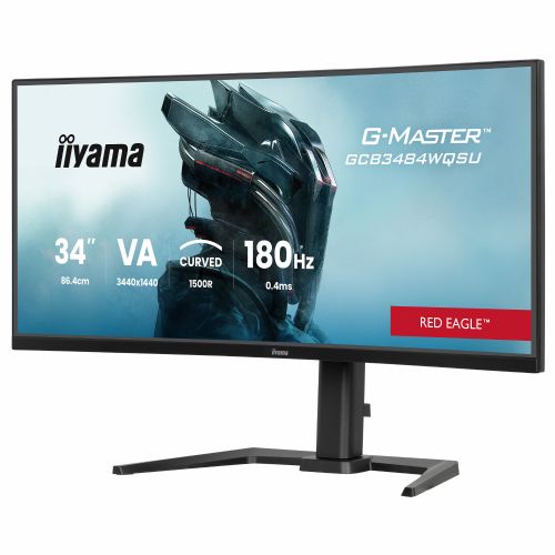 Monitor Iiyama G-Master GCB3484WQSU, 86,4 cm (34"), 3440 x 1440, 21:9, VA, 500 cd/m2, 0,4ms, črna