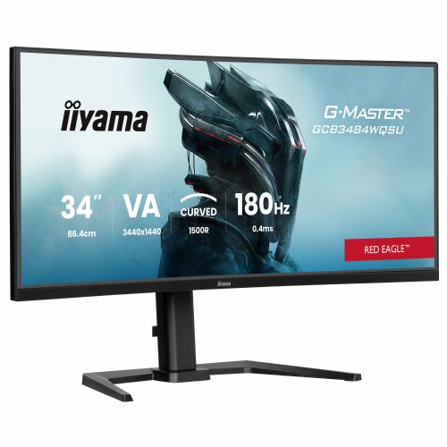 Monitor Iiyama G-Master GCB3484WQSU, 86,4 cm (34"), 3440 x 1440, 21:9, VA, 500 cd/m2, 0,4ms, črna