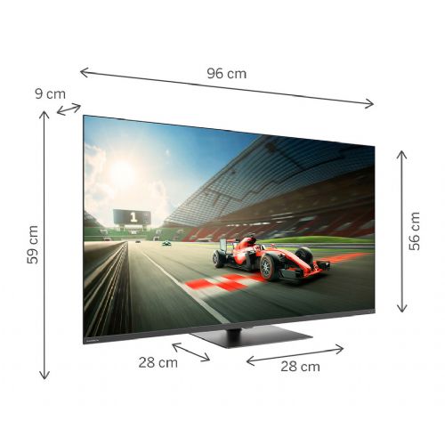 TV receiver THOMSON 43QG7C04 QLED Pro, 109cm (43"), 4K UHD, Google TV, 144Hz, WiFi, Bluetooth, HDR10, Dolby Atmos, Dolby Vision, Google Assistant, Chromecast, rotating stand, smart remote