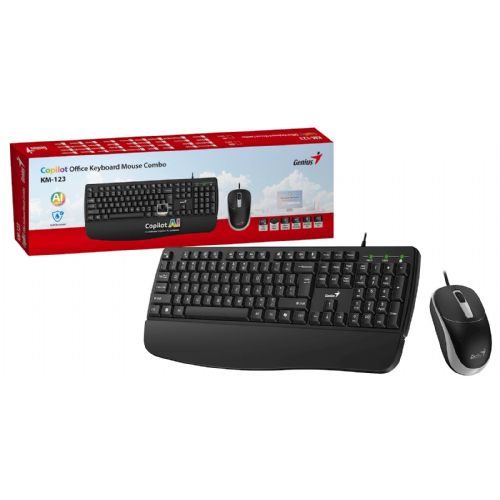 Tipkovnica Genius KM-123,PR,BLK,SER,USB 31330013404