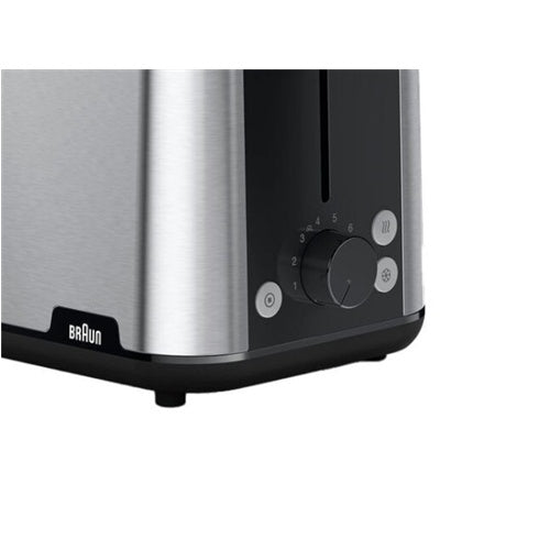 Toaster Braun PurShine HT 1510 BK, 900 W, za 2 rezini toasta, nerjaveče jeklo/črna